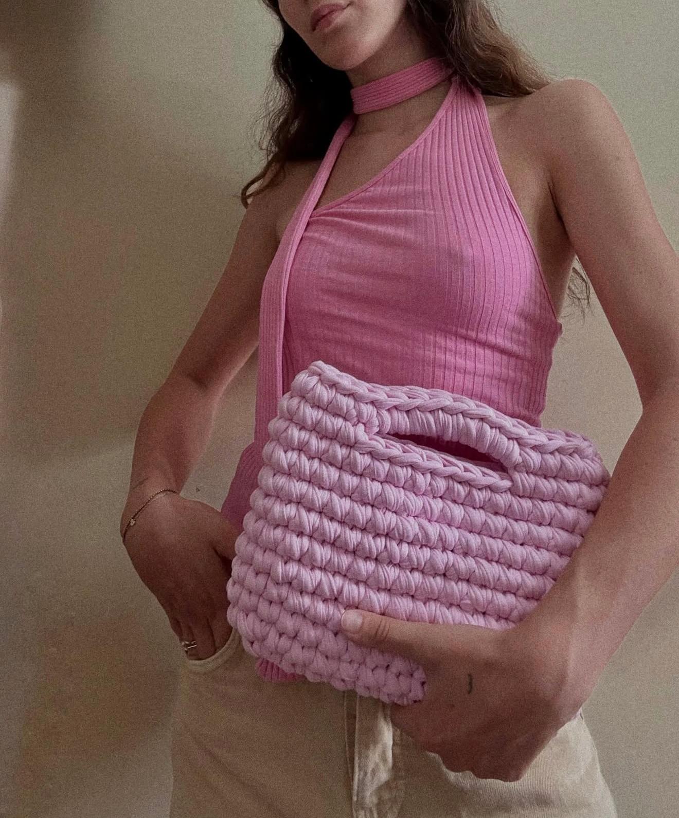 Bauletto rosa bubble grande